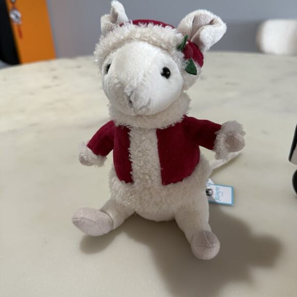 Jellycat Christmas Mouse Plush Stuffed Animal Small 2023 Red Jacket Hat